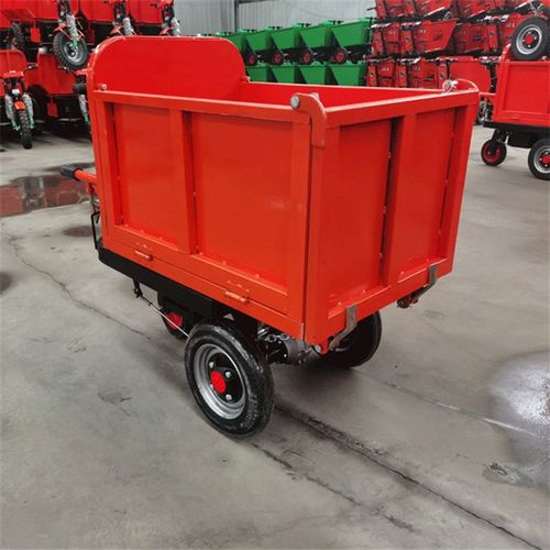 手推式电动灰斗车 小型自走式拉沙灰运输车 工程用电动翻斗车供应