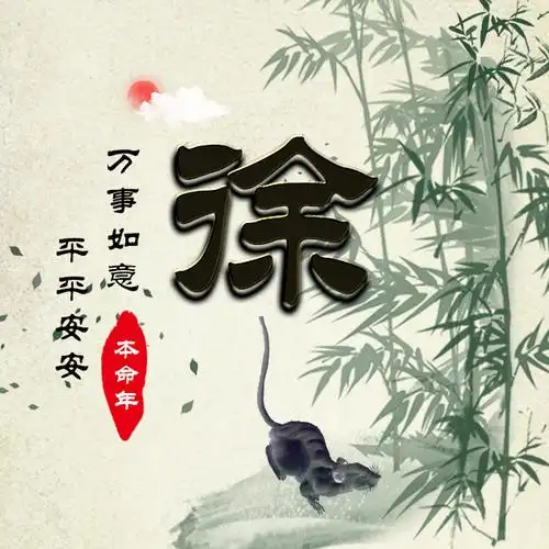 【编号b016】十二生肖老鼠本命年-微信头像,百家姓氏微信头像,名字
