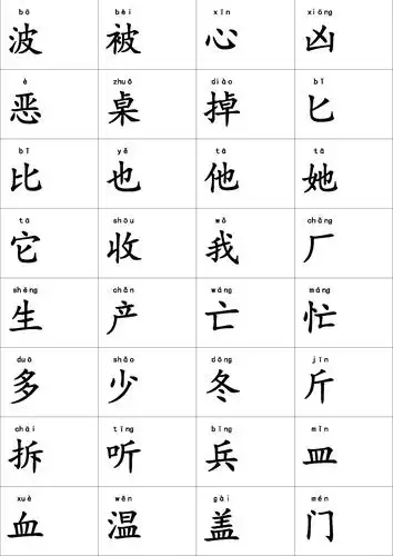 67小学生常用生字卡片共3272个可下载打印