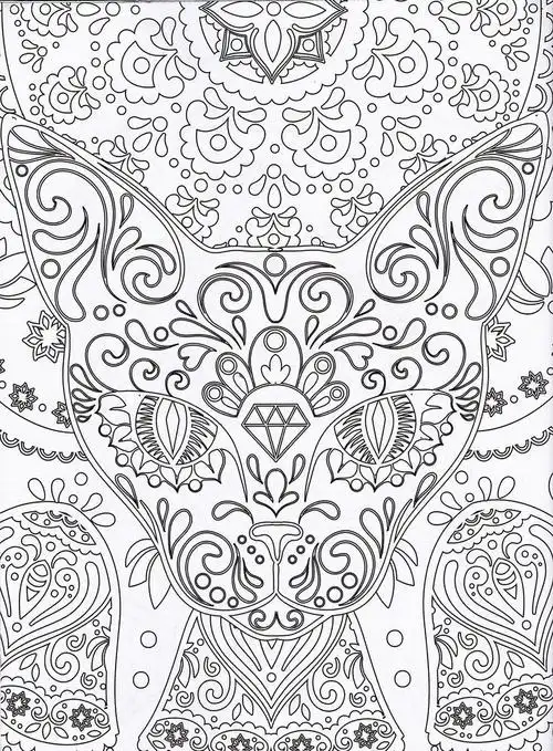 黑白线稿图案花纹