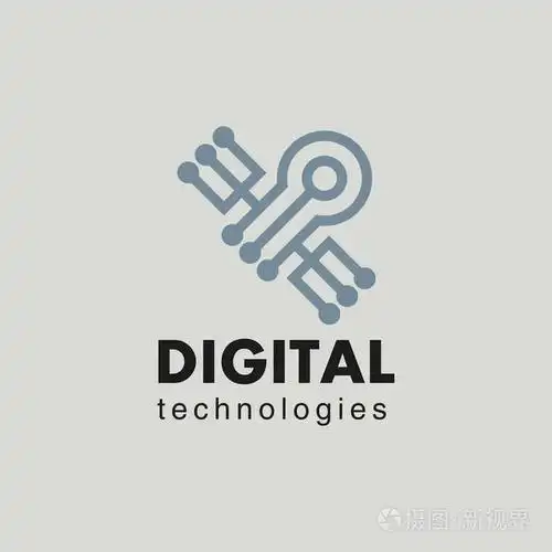 标志数码技术, 卫星线芯片.矢量图形.技术与电子主题