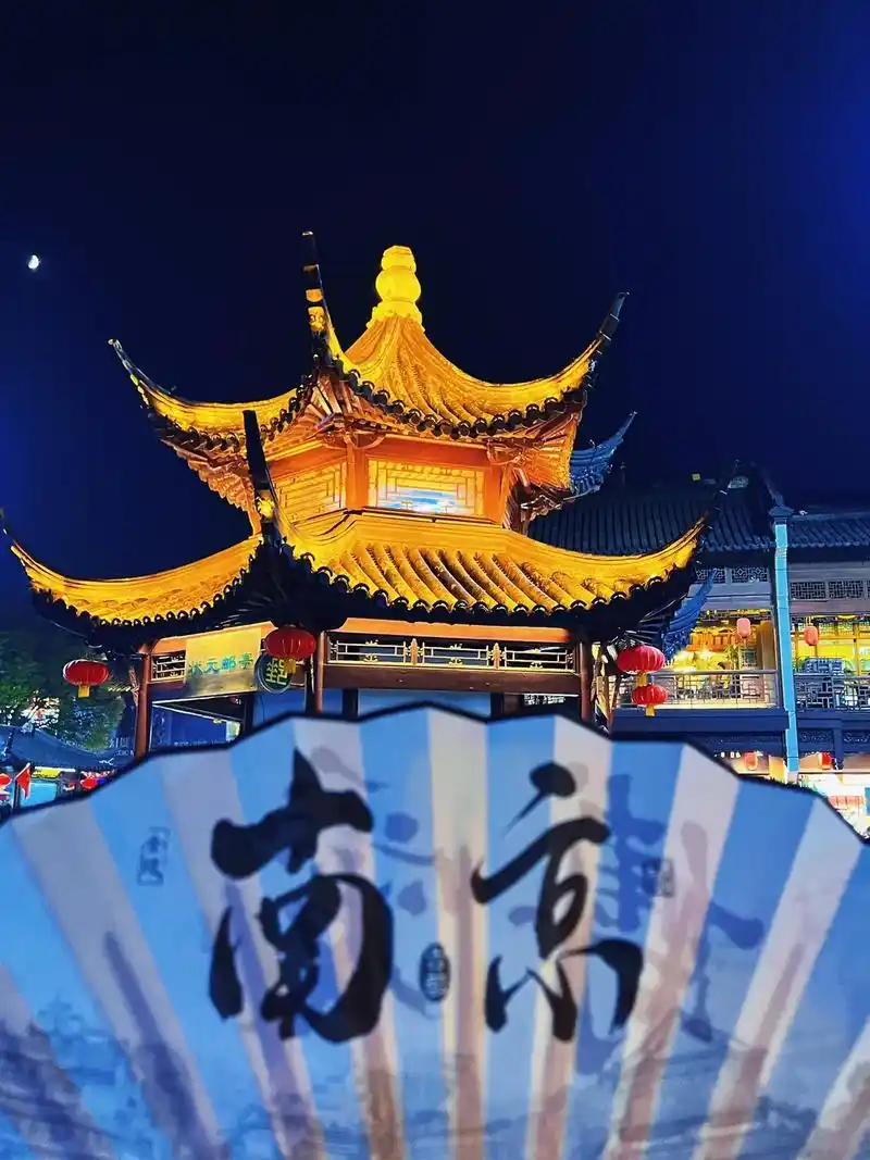 南京.#古城夜景 #南京 树是梧桐树 城是金陵城吹吹秦淮河 - 抖音