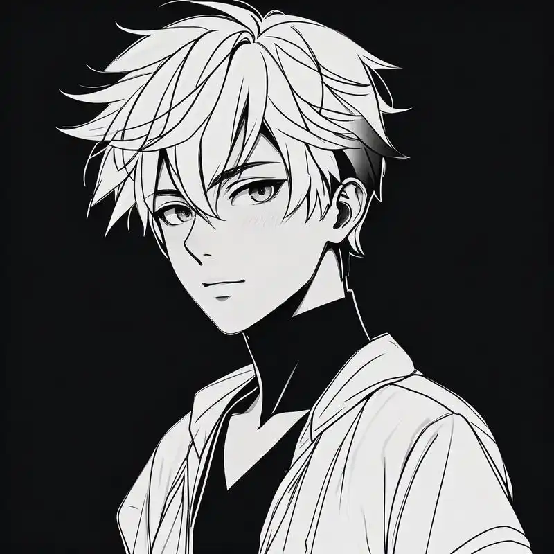 动漫黑白画头像🎨