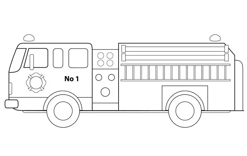 消防车的简单画法-简笔画大全-魔术铺