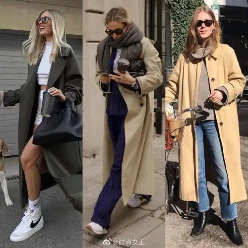 时尚穿搭##时尚街拍#欧美街头达人们的风衣look合集|作为秋日必钡的