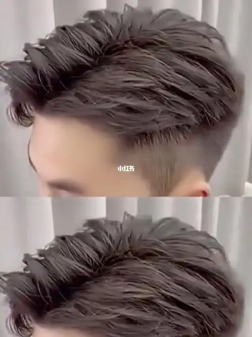 男生好打理的烫发港式背头