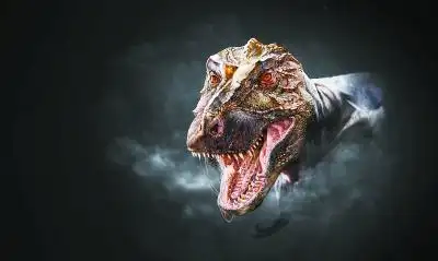 图昌都龙复原图手稿马门溪龙生态复原图阿凡达翼龙场景复原本报记者