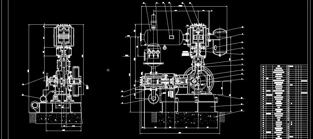 4l-7/15石油气压缩机总装图图纸