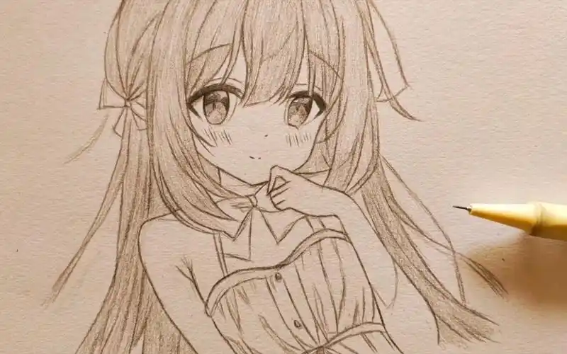 这样画动漫女孩太简单了!一看就会,快来和我一起画