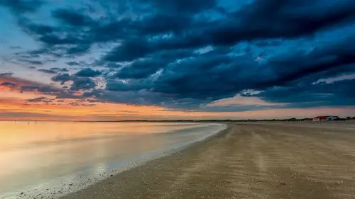 海滩,海,云,日落 壁纸 - 1920x1080 全高清