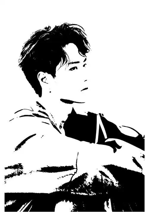 王一博,侧颜剪影