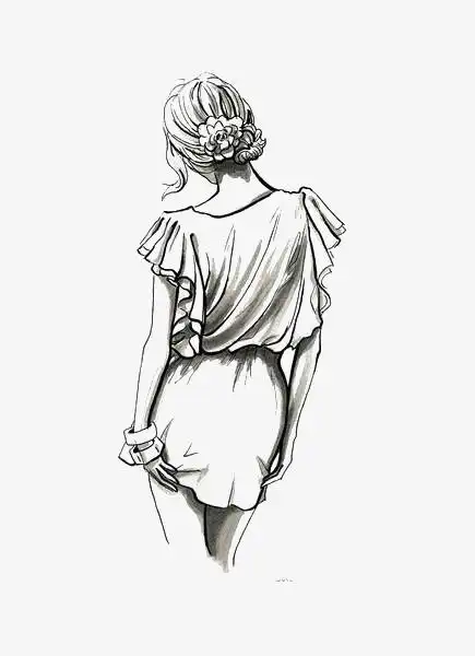 女人背影古风唯美简笔画背影女孩背面简笔画人物简笔画图片大全怎么画