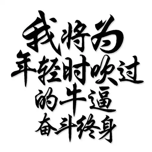 我将为小时候吹过的牛逼奋斗终身 励志创意个性反光防水汽车贴花