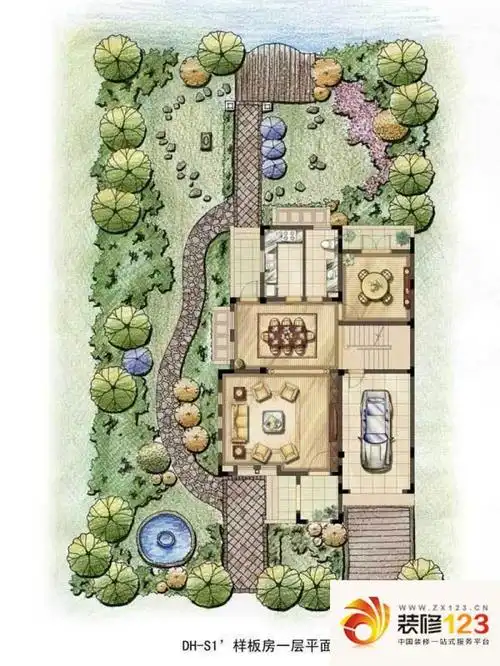 凯迪赫菲庄园户型图dh-s1样板房 .