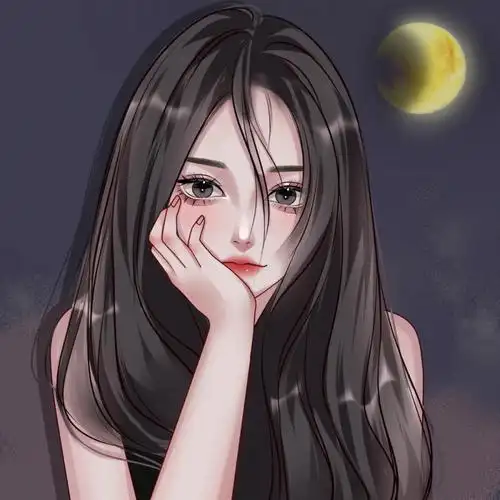 52100手绘头像高冷女生头像