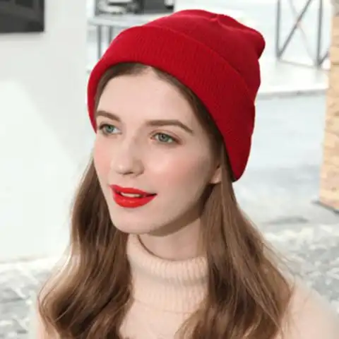 黑色针织帽圆脸胖脸适合的帽子女士秋冬大脸胖妹妹洋气漂亮毛线帽