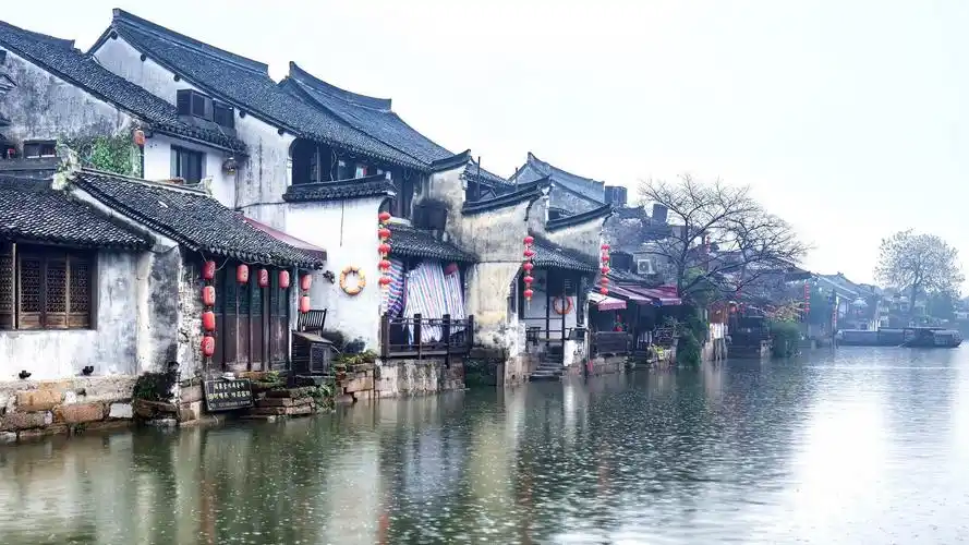 西塘古镇烟雨江南风景图片桌面壁纸