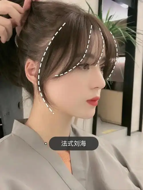 八字刘海法式刘海