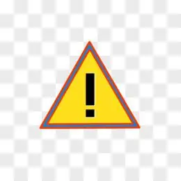 禁止的黄色叹号图标元素
