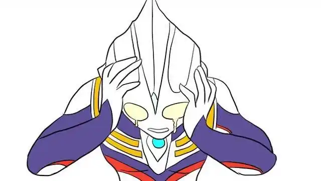 难受的迪迦奥特曼,儿童卡通简笔画