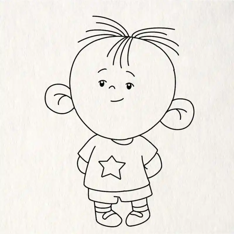 今日份简笔画～大耳朵图图～  临摹自网图 工具:ipad2021 软件:pro