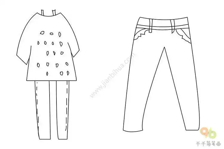 简笔画一笔一笔教你画冬大衣简笔画我设计的服装简笔画学生服装简笔画