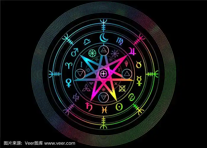 巫术符号保护曼荼罗女巫符文