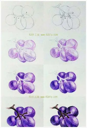 几个简单的彩铅水果手绘教程