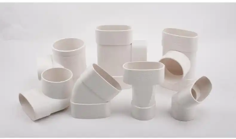 pvc排水扁管件75椭圆管扁配件卫生间马桶移位下水扁口排水排污管