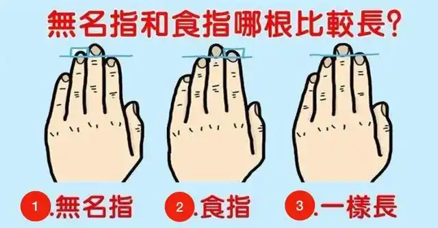 研究显示男人的手指长度暴露了他的本性