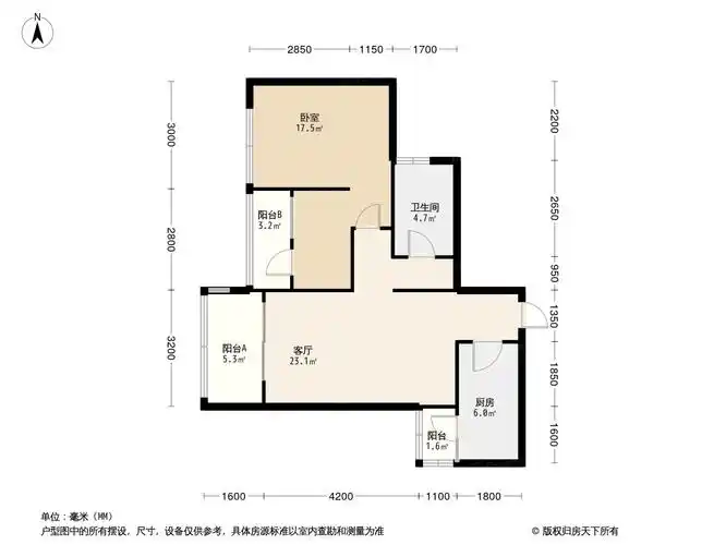 鸿荣源·壹成中心花园二区户型图