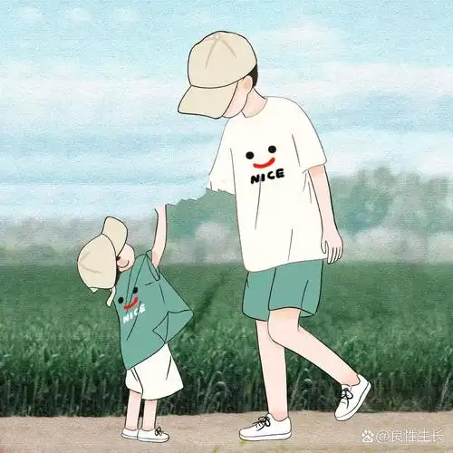 一家三口亲子头像(男宝)