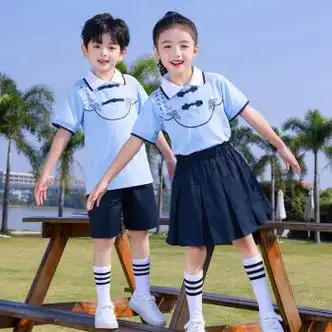 时代夏季幼儿园园服套装夏装大班毕业服一年级夏天儿童班服小学生校服