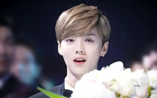 鹿晗:戴着金属项链,剪刀手挡住了半边脸,更吸引人眼球的是刘海|发型