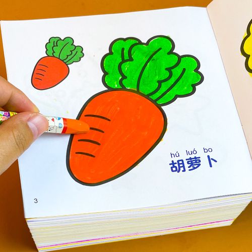 儿童画画本0-1-2到3岁幼儿园宝宝涂鸦绘画套装涂色本公主描绘幼儿填色