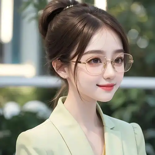 戴眼镜的女生头像|氛围感头像