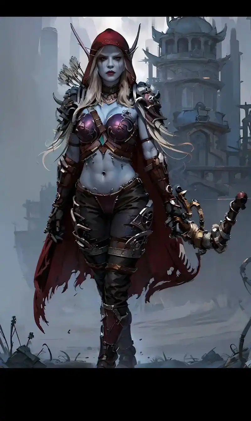 希尔瓦娜斯·风行者.#看见音乐计划 #魔兽世界#高清壁纸无水 - 抖音