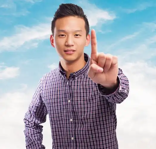 亚洲人,男人,一个,手势,头像_高清图片_全景视觉