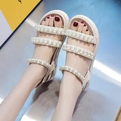 2022夏季新款凉鞋女学生韩版平底大童少女高中生初中学生平跟女鞋