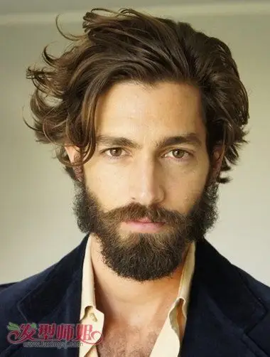 男士剃长发怎么有型 男生复古长发发型(2)