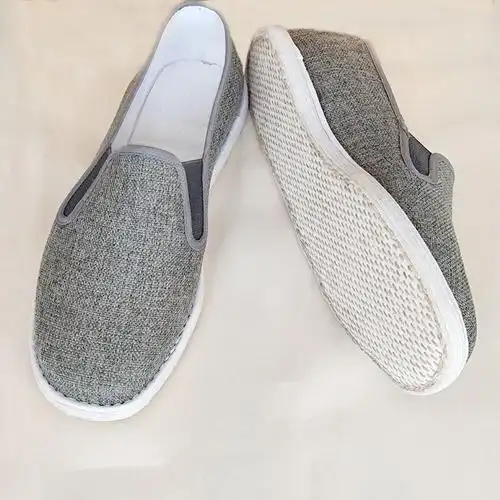 亚麻布鞋新款男春抗菌防臭透气吸汗布鞋