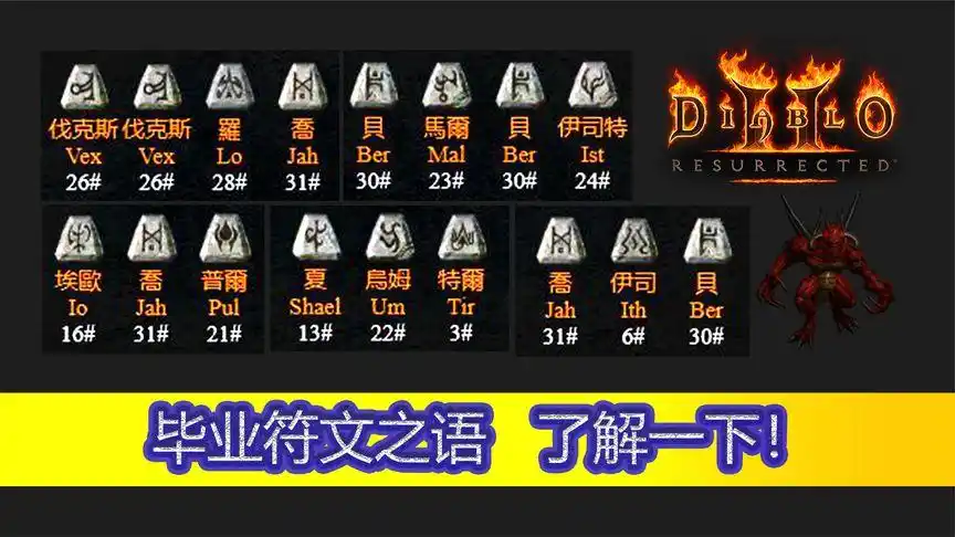 暗黑重制版,顶级毕业符文之语,每一个都是神器!