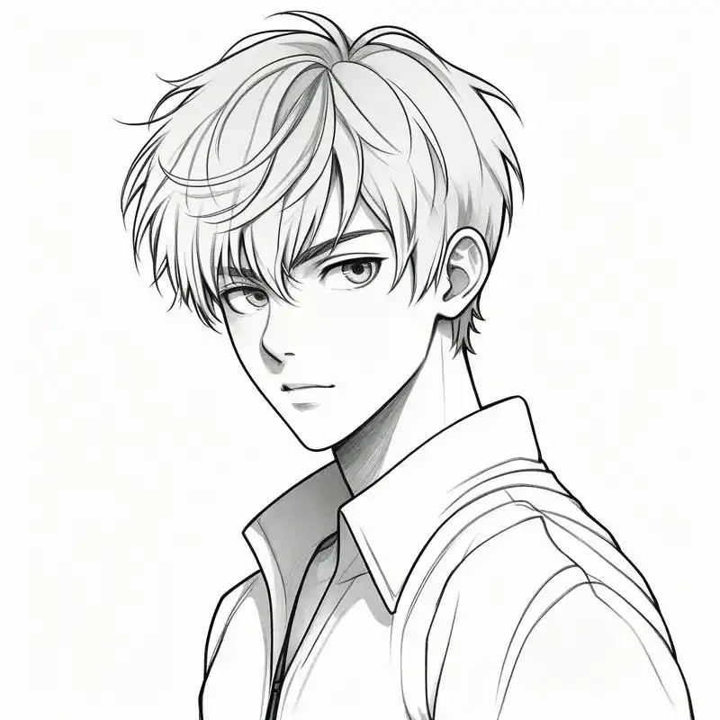 96韩漫风素描头像大赏99 探索韩漫与素描的完美结合,每一笔都蕴含