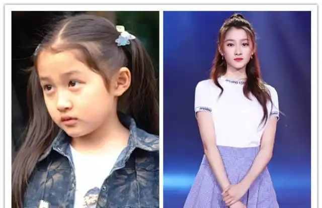首先是杨幂,小时候的