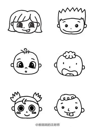 超全的卡通人物简笔画