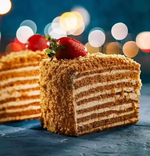 正宗俄罗斯风味提拉米苏蜂蜜果味奶油千层生日蛋糕6寸传统西式糕点