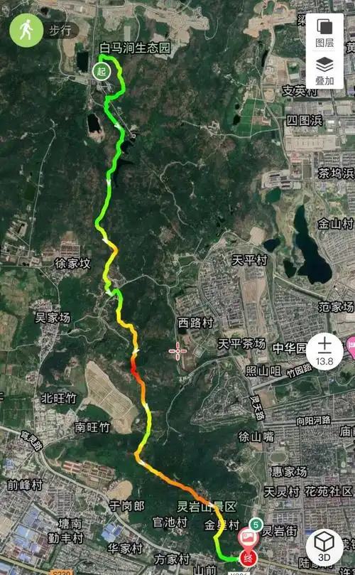 苏州休闲徒步线路灵白线,灵岩山到白马涧,全程7公里
