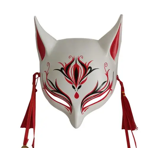 男女妖狐动漫古风日式 道具阴阳面具猫脸狐狸半脸197 二次元 220号