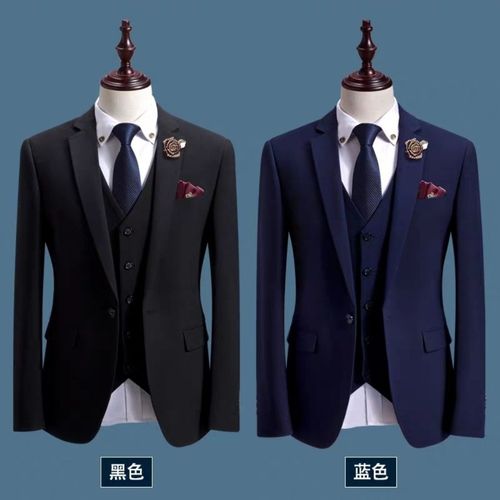 弹力西服套装男新郎服装男士结婚西服套装礼服修身韩版男西装正装