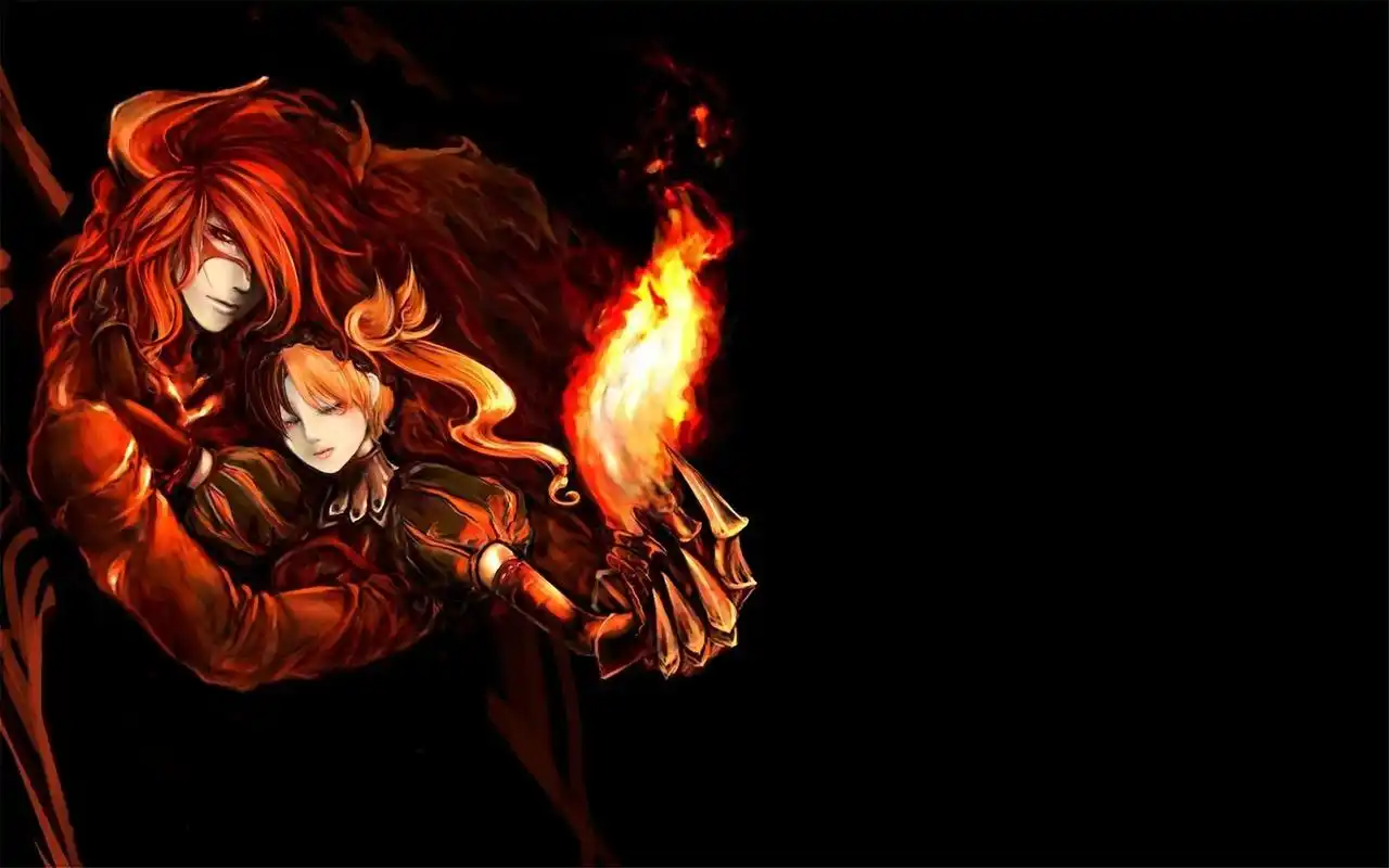 动漫游戏场景中的火焰人物造型炫酷个性桌面壁纸下载第二辑